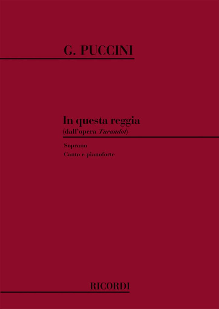 Turandot: In Questa Reggia
